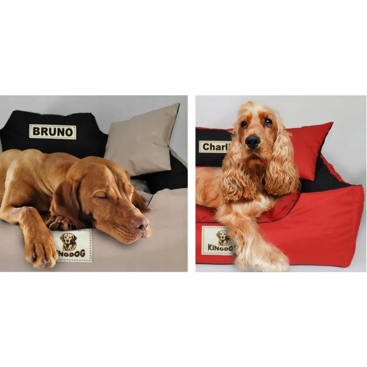 Legowisko dla psa kojec KINGDOG 75x65 cm personalizowane wodoodporne zielone