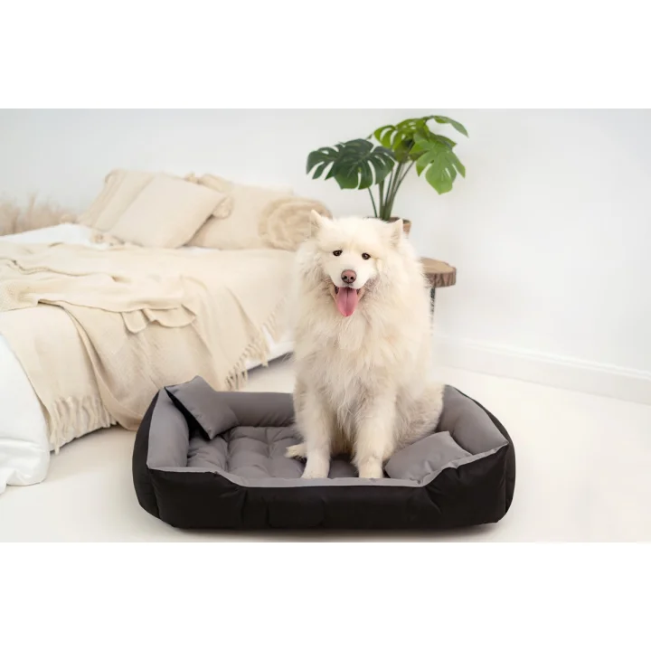 Legowisko dla psa kojec ECCO 100x75 cm wodoodporne szare