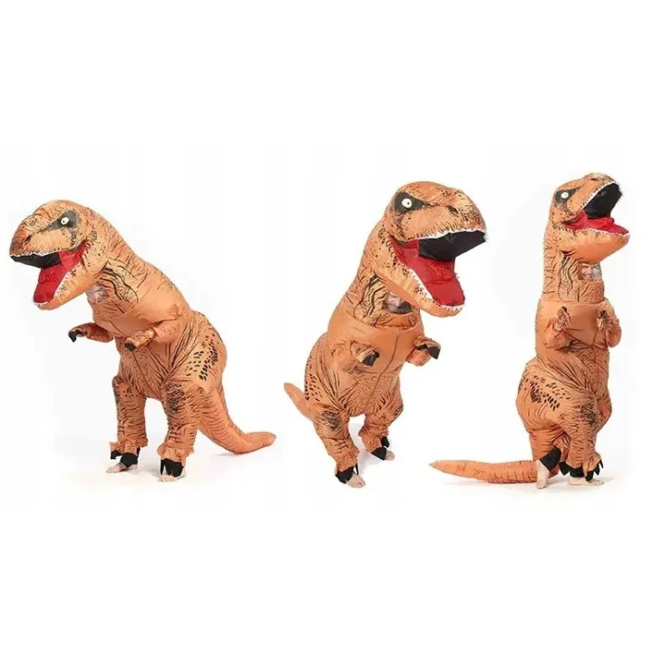 Tyrannosaurus Rex kostium dmuchany Anime Cosplay zabawny strój dinozaura na imprezy, halloween i karnawał