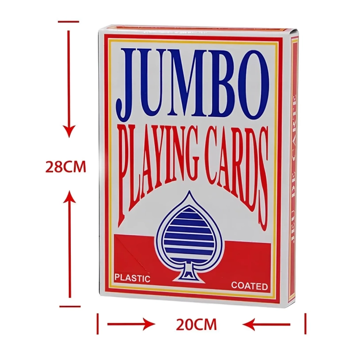 Karty duże Jumbo 28x21 cm duże ogromnymi kartami stajesz królem sytuacji twoi przeciwnicy będą zastanawiać
