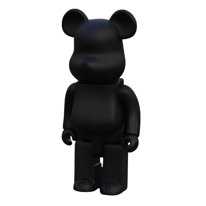 Miś Bearbrick 400% figurka do wnętrza 28cm czarny kolekcjonerska statuetka artystyczna do stylowych wnętrz