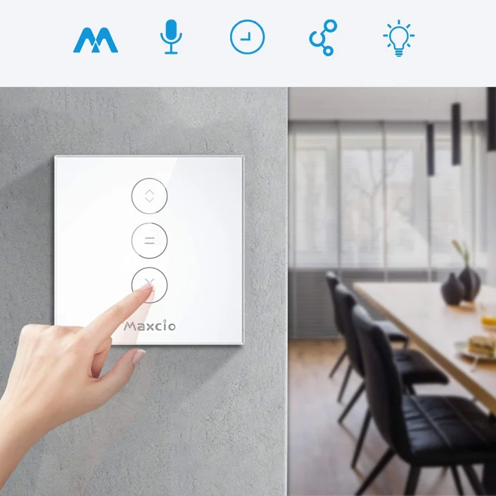 Przełącznik do żaluzji WiFi IP20 600W 240V Maxcio inteligentny sterownik rolet