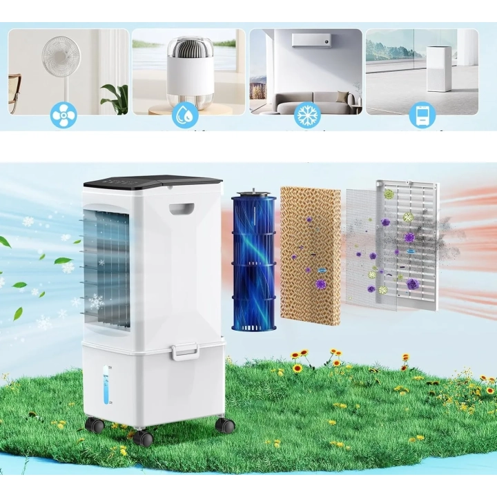 Klimatyzator przenośny 4w1 9,5L Eysddifr BW-102YF chłodzenie i nawilżanie