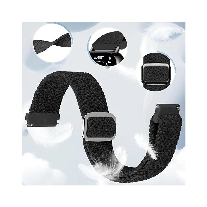 Pasek do Redmi Watch 5/5 Lite elastyczny nylonowy regulowany czarny