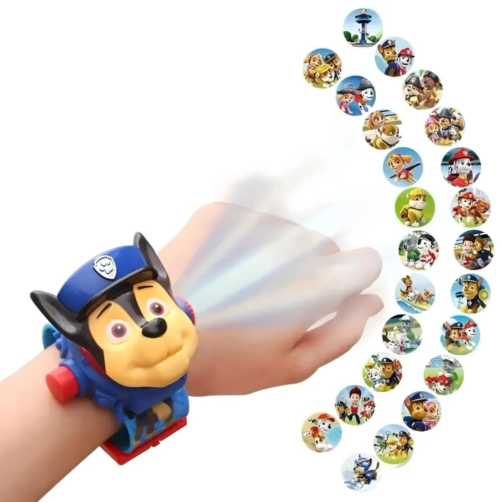 Zegarek 3D z projektorem Psi Patrol Chase zegarek dziecięcy z funkcją rzutowania postaci z bajki