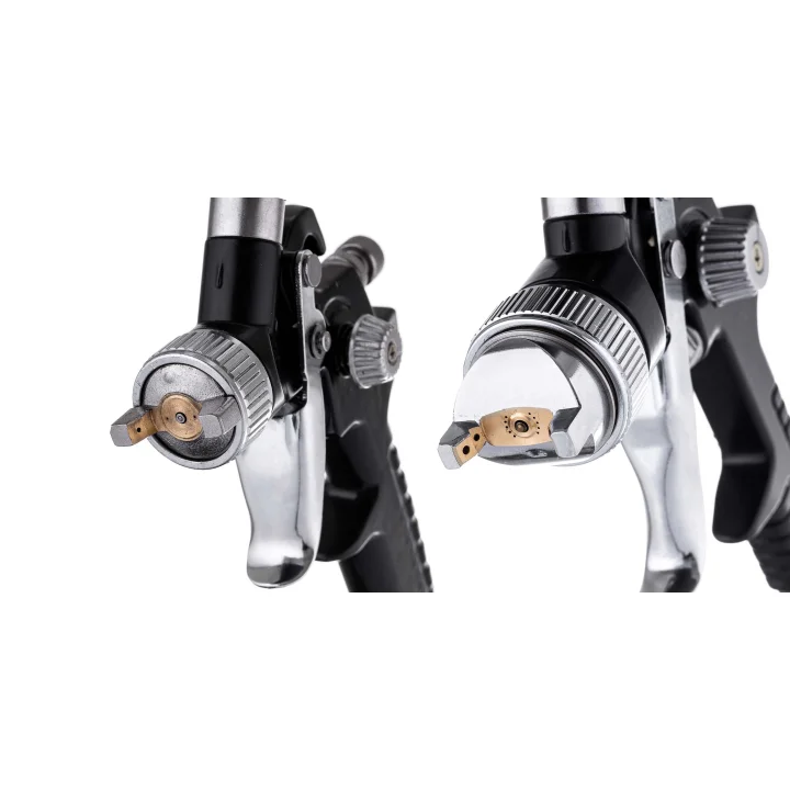 Pistolet Lakierniczy Zestaw 3x Dysza 0,8 1,4 1,7 HVLP do Malowania BLACK