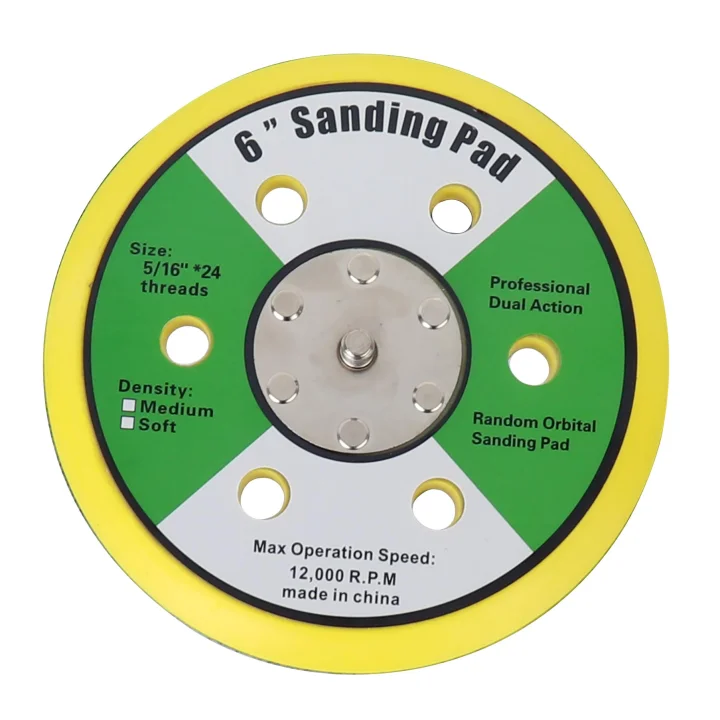 Dysk Tarcza na Rzep do Szlifierki Pneumatycznej 150mm 5/16” (~M8) 6 otworów