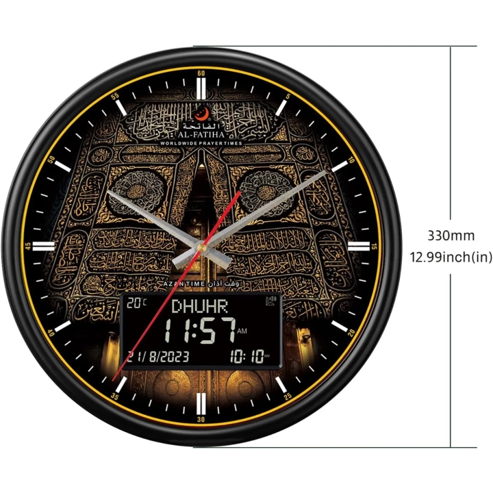 Cyfrowy zegar modlitewny Azan do domu/biura/meczetu Azan-Uhr POWYSTAWOWY