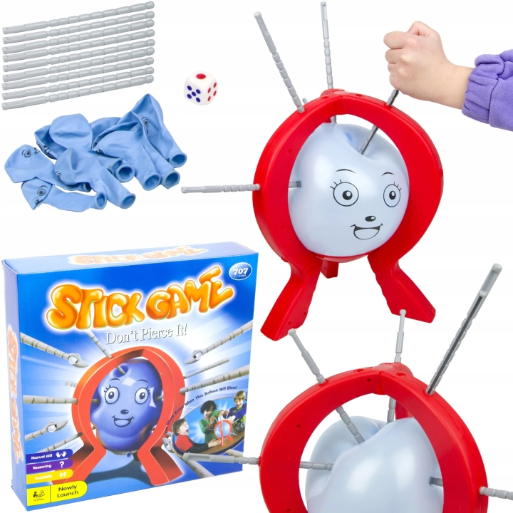 GRA ZRĘCZNOŚCIOWA UKŁUJ BALON GRA DLA DZIECI BOOM BUUM GRA RODZINNA
