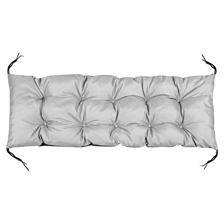 Poduszka ogrodowa 120x40 cm wodoodporna na ławkę palety jasnoszara