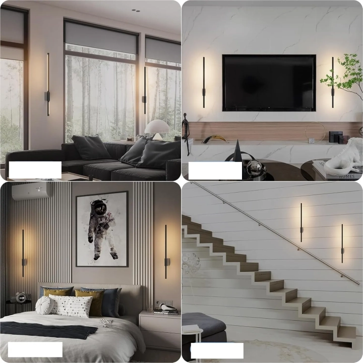 Bezprzewodowe lampy LED z pilotem 5W 6000 mAh 60 cm czarne 2 szt POWYSTAWOWE