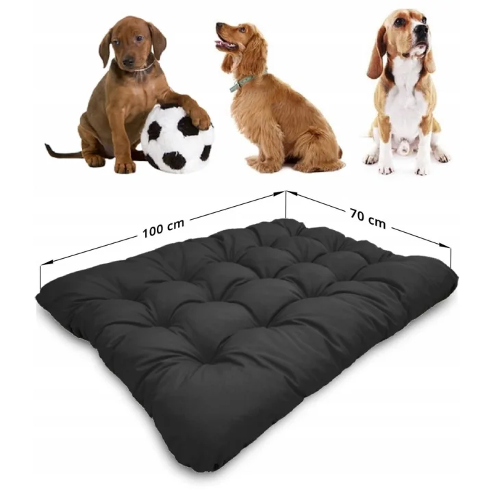 Legowisko dla psa poduszka PRESTIGE 100x70 cm wodoodporna czarne