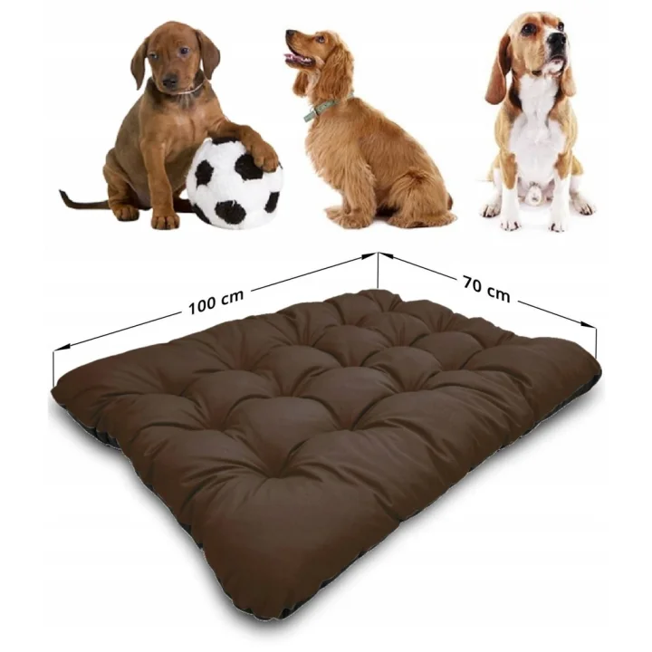 Legowisko dla psa poduszka PRESTIGE 100x70 cm wodoodporna brązowe