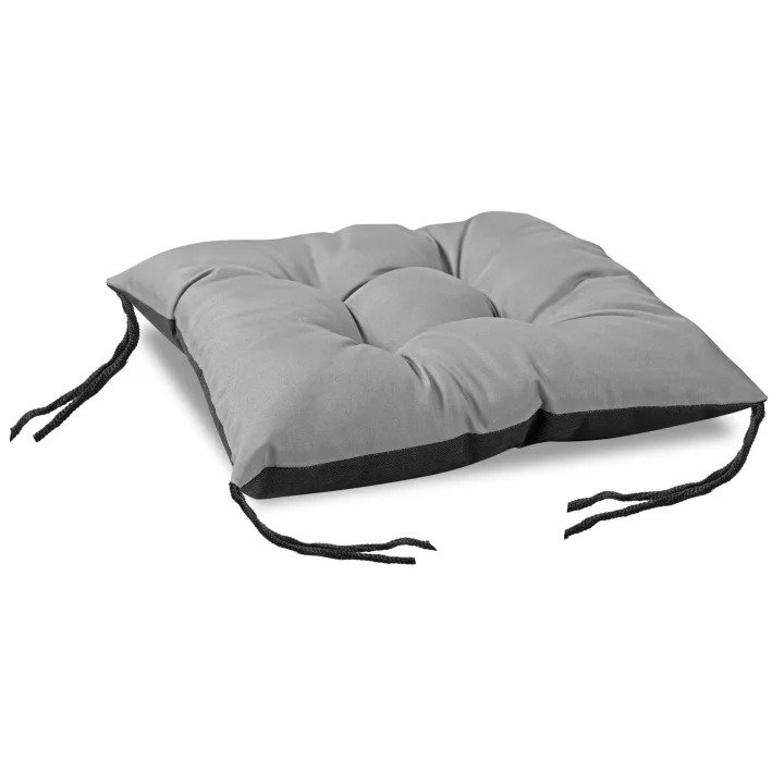 Poduszka ogrodowa 42x42 cm na krzesło wodoodporna szara