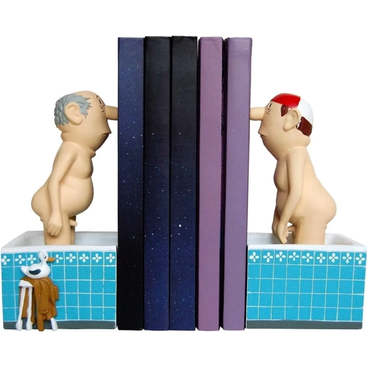 Podpórka do książek Inkognito Loriot „Men in the bath” 17 cm kolorowa