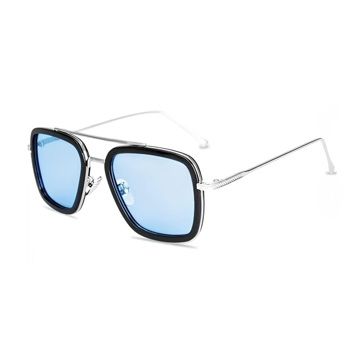 Okulary przeciwsłoneczne Tony Stark Iron Man stylowe okulary inspirowane filmami Marvel, z filtrem UV i metalową oprawką