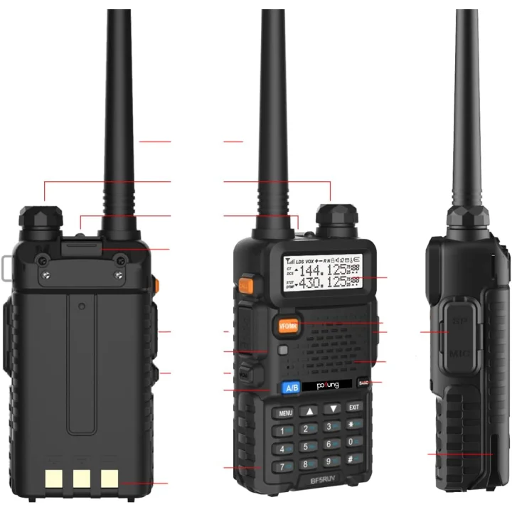 Stacja radiowa pofung, 7,4 W, 3800 mAh, USB, 22 x 15 x 11,7 cm