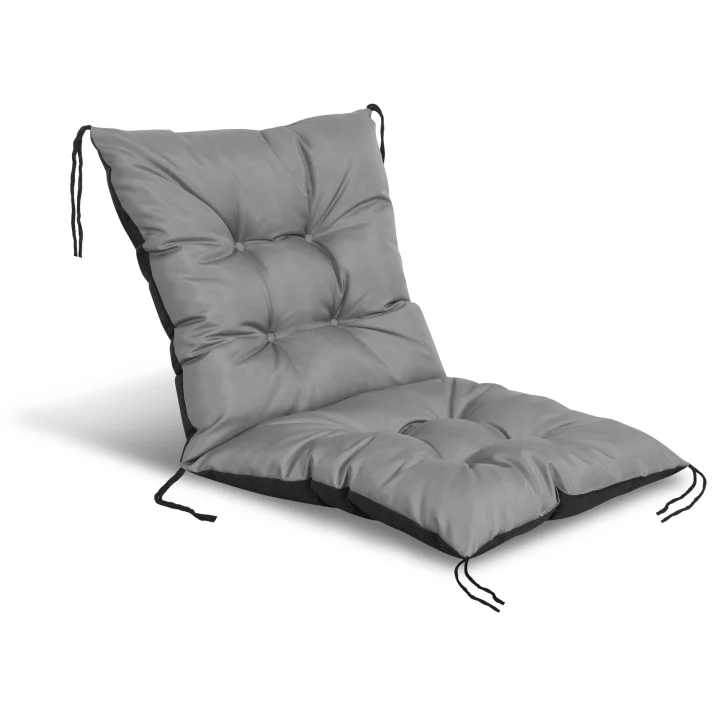 Poduszka ogrodowa 50x50x50 cm na krzesło wodoodporna szara