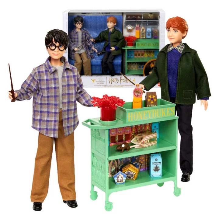 Wizarding Harry Potter i Ron Weasley w pociągu