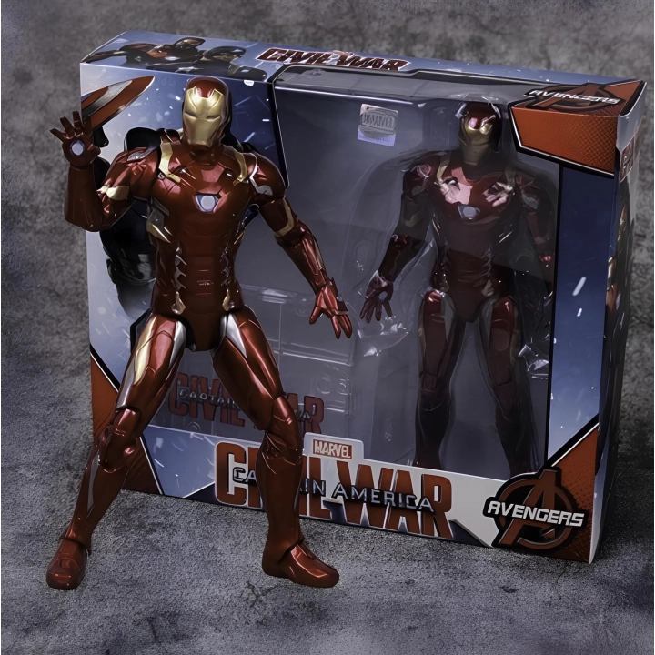 Figurka Iron Mana, Avengers, Wojna Domowa Marvela. 17 cm. Na stojaku
