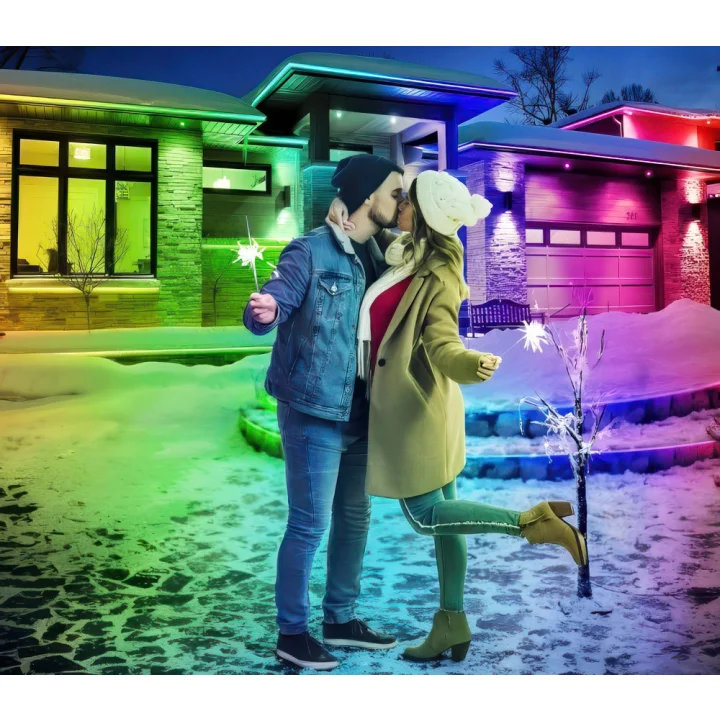 Taśma LED RGB 30 m IP68 wodoodporna na zewnątrz z pilotem i sterowaniem Bluetooth
