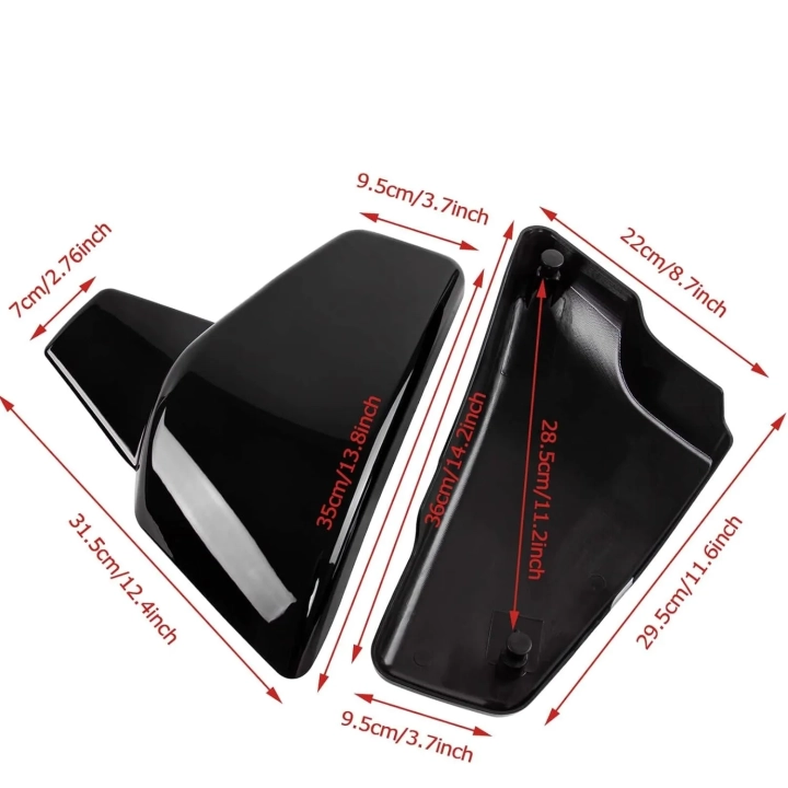 Osłony akumulatora PSLER do Honda VLX600 VT600 Shadow czarne POWYSTAWOWE