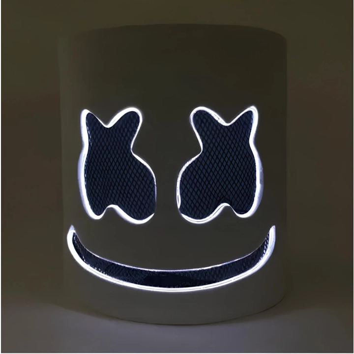 Maska Marshmello świecąca LED pierwszy pojawiła głowie amerykańskiego który wymyślił przyjął pseudonim Świeci jasno