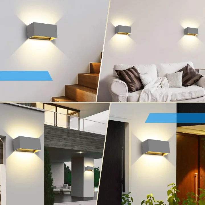 Lampa LED Kingwen, 20 W, ciepła biel 3000 K, IP65, szara, 4 szt.