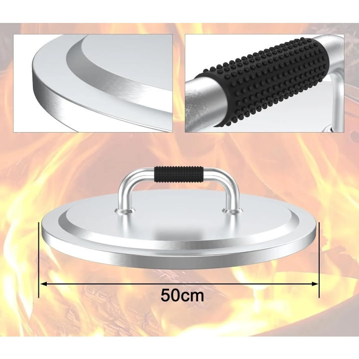 Pokrywa do paleniska 50cm ze stali nierdzewnej GFTIME do Solo Stove Bonfire