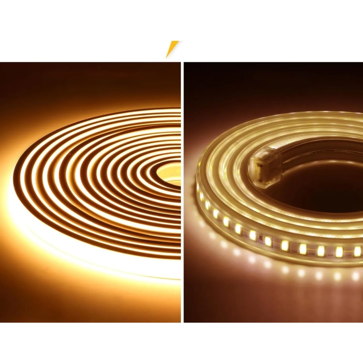 Taśma LED COB PCNING 10 m 220 V IP67 wodoodporna ciepła 3000K POWYSTAWOWY