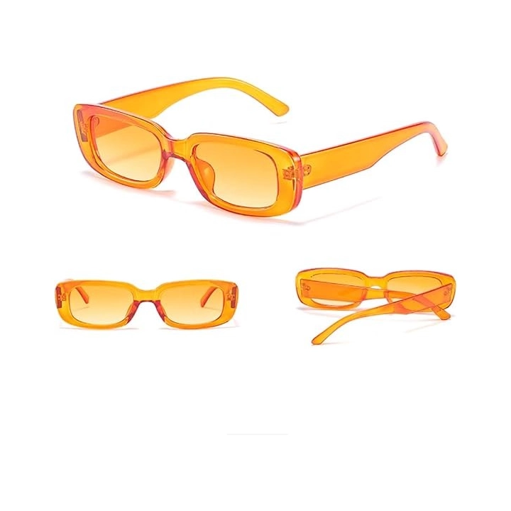 Okulary przeciwsłoneczne retro prostokątne RUNHUIS unisex małe kwadratowe vintage