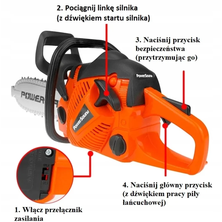 ZESTAW PIŁA ŁAŃCUCHOWA KASK DLA DZIECI OKULARY RĘKAWICZKI