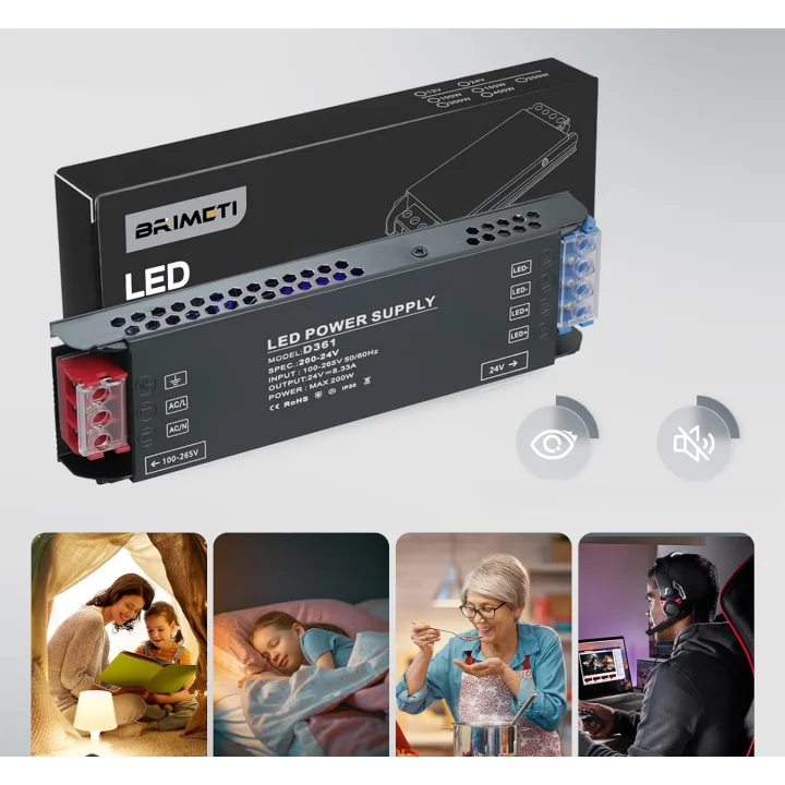 Transformator mocy 24 V, 230 V, 100 W zasilacz BRIMETI D361 do urządzeń elektronicznych