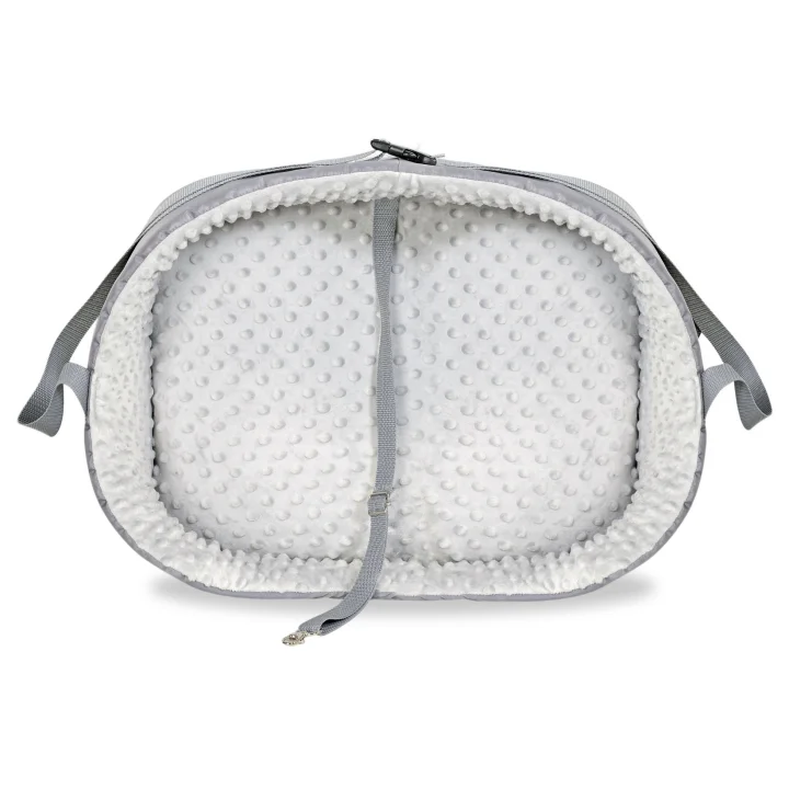 Transporter samochodowy 50x40 cm minky szary