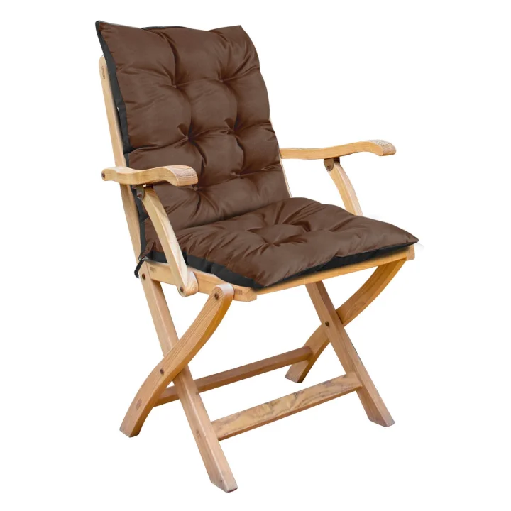 Poduszka ogrodowa 50x50x80 cm na krzesło wodoodporna brązowa