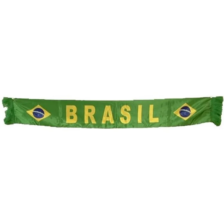 Szalik kibica Fan scarf knitted Brazylia Brazil