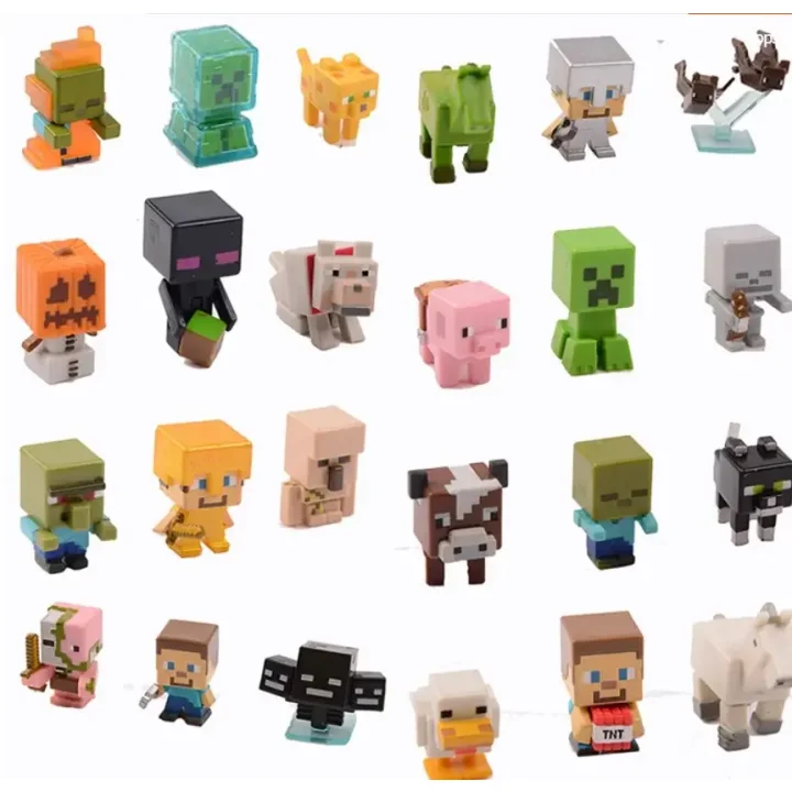 Zestaw mini figurek Minecraft 12 szt kultowe postacie z gry Minecraft w kompaktowej formie dla dzieci i kolekcjonerów