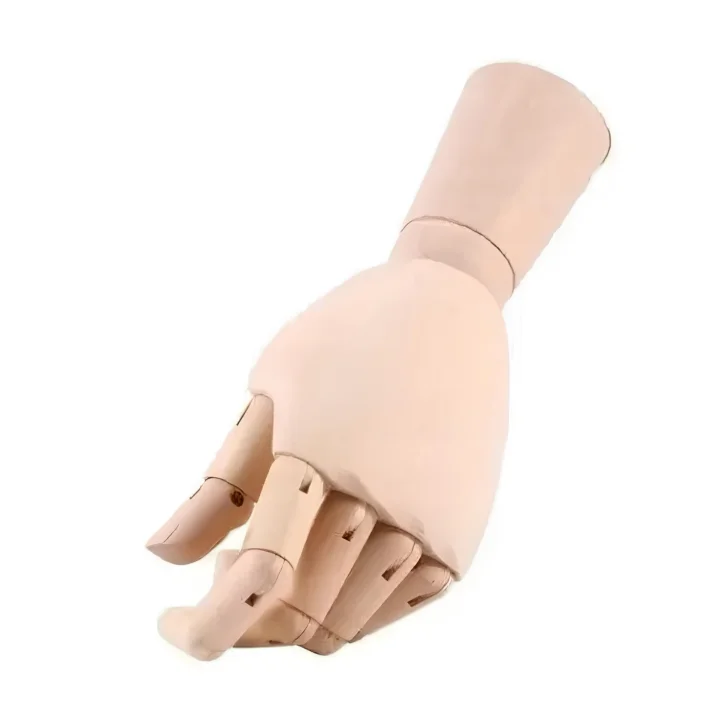 Drewniana ręka manekin 18 cm do rysowania model anatomiczny dla artystów i dekoracyjny element wnętrza