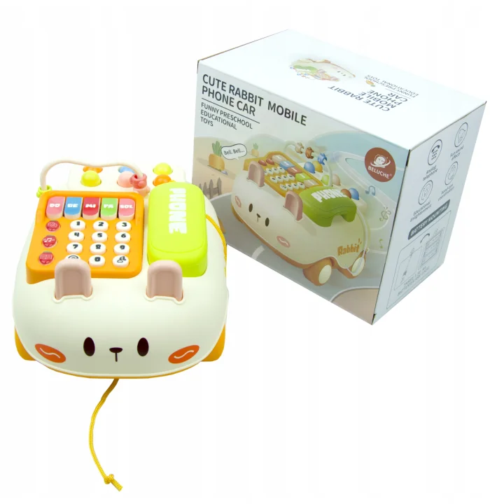 TELEFON STACJONARNY ZABAWKOWY TELEFON MUZYCZNY TELEFON NA KÓŁKACH