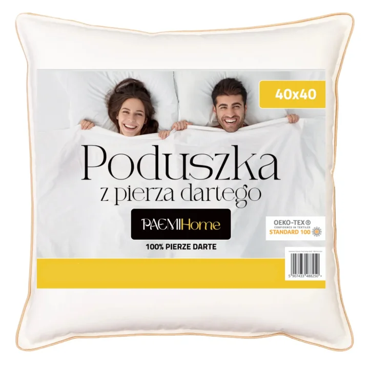 Poduszka z pierza dartego 40x40 (100% pierze darte)