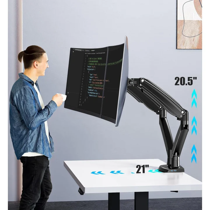 POWYSTAWOWY Uchwyt do dwóch monitorów HUANUO HNDS12 15-35