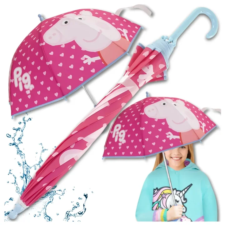 PARASOL PRZECIWDESZCZOWY DLA DZIECI PEPPA PIG ŚWINKA PEPPA