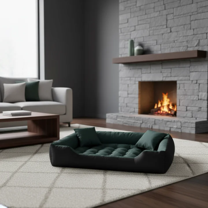 Legowisko dla psa kojec ECCO 100x75 cm wodoodporne zielone