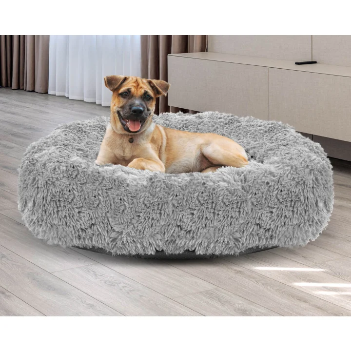 Legowisko shaggy 120cm jasnoszare