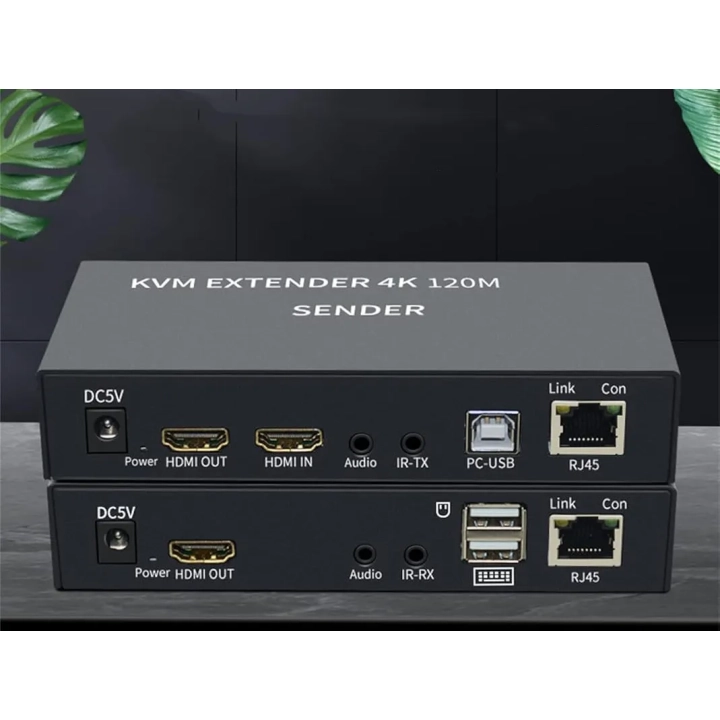 Przedłużacz KVM XYKJOBC EXTENDER 4K 120M zestaw HDMI USB do zdalnego sterowania komputerem