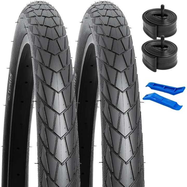 Zestaw 2 opon rowerowych YunSCM 26x2.0 z dętkami AV 32 mm do MTB
