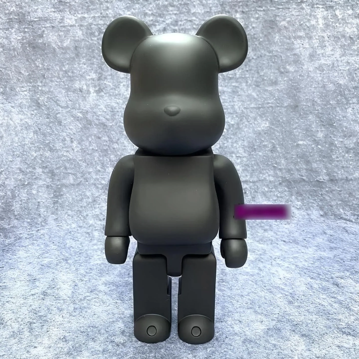 Miś Bearbrick 400% figurka do wnętrza 28cm czarny kolekcjonerska statuetka artystyczna do stylowych wnętrz