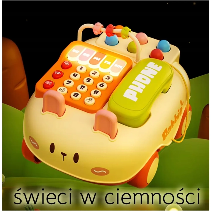 TELEFON STACJONARNY ZABAWKOWY TELEFON MUZYCZNY TELEFON NA KÓŁKACH