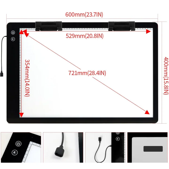 UŻYWANE Podświetlany stół do rysowania elice A2 light pad 5200mAh A2-D23
