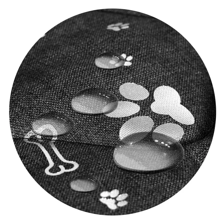 Legowisko dla psa mata 120x80 cm wodoodporne kości srebrne